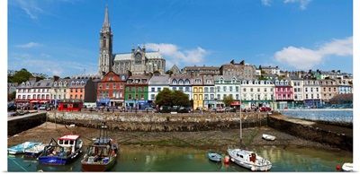 St Coleman's Cathedral Towering over the Harbour, Cobh, County Cork, Ireland