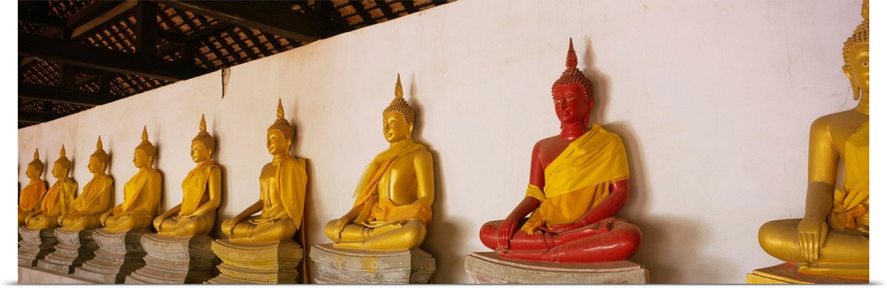 Statues of Buddha in a temple, Wat Phutthaisawan, Ayuthaya, Thailand
