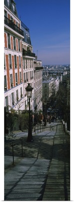Stepped walkway, Rue de Mont Cenis, Montmartre, Paris, Ile-De-France, France