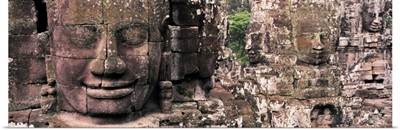 Stone Faces Bayon Angkor Siem Reap Cambodia
