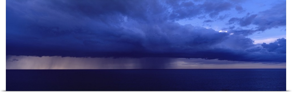 Storm cloud over the sea