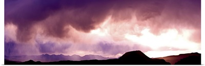 Storm clouds over mountains, Sonoran Desert, Arizona