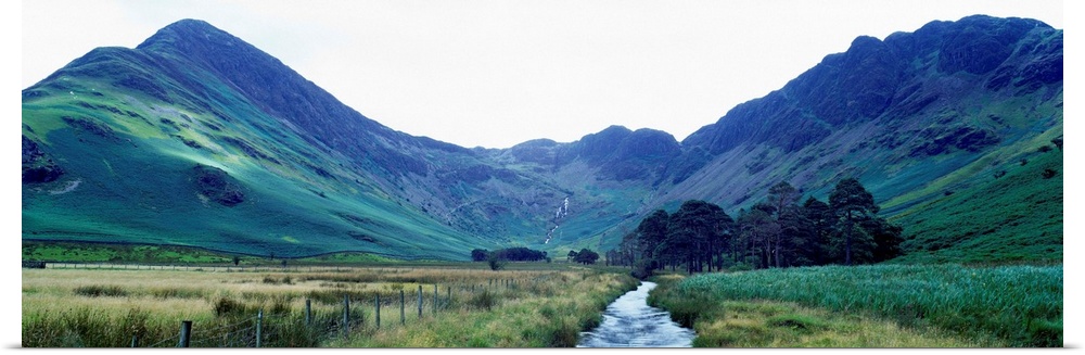 Stream flowing through a landscape, Fleetwith Pike, Haystacks, Buttermere, England