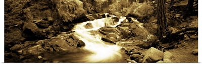 Stream flowing through rocks, Lee Vining Creek, Lee Vining, Mono County, California