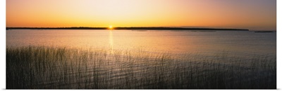 Sunrise over a lake, North Bay, Lake Michigan, Door County, Wisconsin