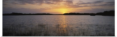 Sunrise over a pond, Nine Mile Pond, Everglades National Park, Florida