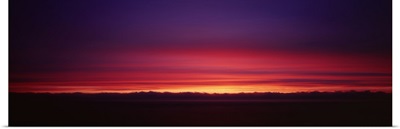 Sunset over a landscape, Big Sur, California