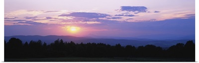 Sunset over mountains, Tower Road, Williamstown, Vermont