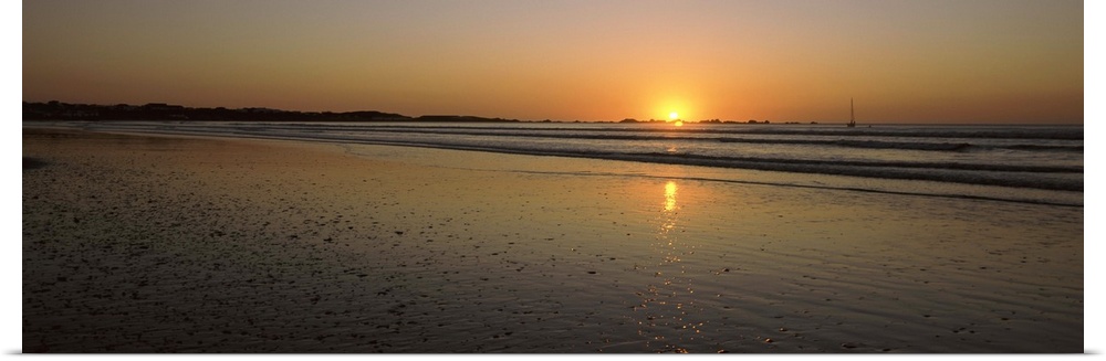 Sunset over the Atlantic ocean, Paternoster, Western Cape Province, South Africa