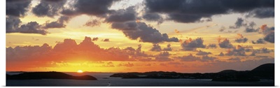 Sunset Pillsbury Sound St John US Virgin Islands