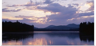 Sunset Rollins Pond Adirondack Mountains NY