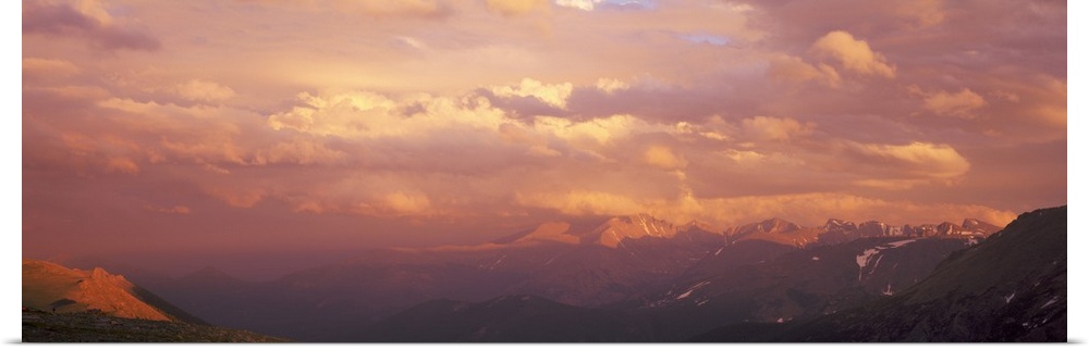 Sunset Storm ovr Longs Peak Rocky Mt National Park CO