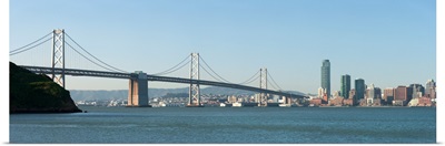 Suspension bridge across a bay Golden Gate Bridge San Francisco Bay San Francisco California