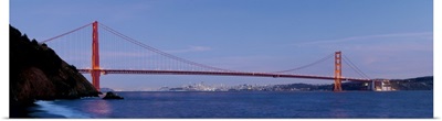 Suspension bridge across a bay Golden Gate Bridge San Francisco California
