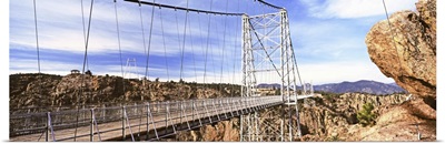 Suspension bridge across a river, Royal Gorge Bridge, Canon City, Colorado