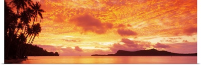 Tahiti, Huahine Island, sunset