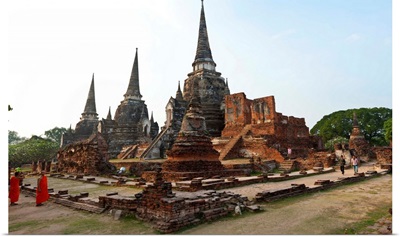 Three stupas of Buddhist temple, Wat Phra Si Sanphet, Ayuthaya, Thailand