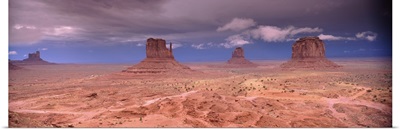 Thunderstorm over a landscape, Monument Valley, San Juan County, Utah,