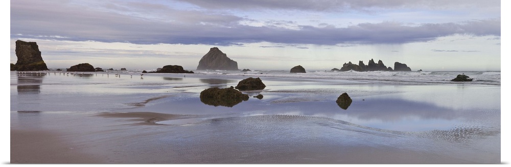 Tide on the beach, Bandon Beach, Bandon, Coos County, Oregon