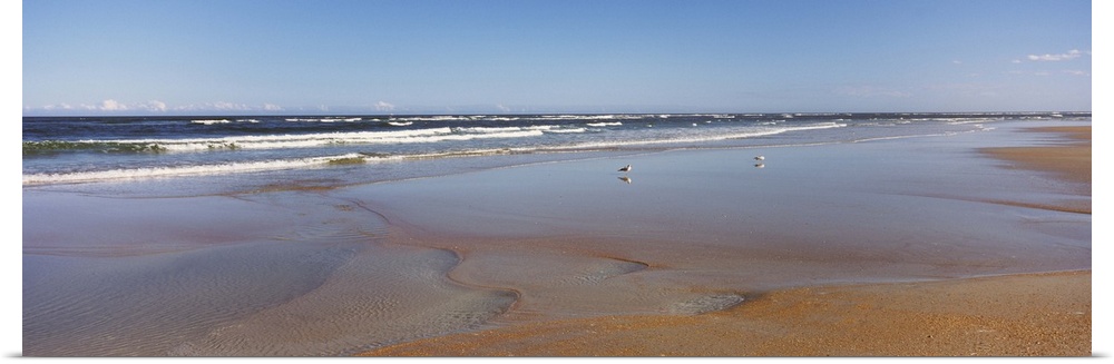 Tide on the beach, Fort Matanzas National Monument, St. Johns County, Florida, USA