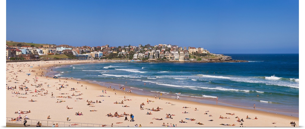 Tourists on the beach Bondi Beach Sydney New South Wales Australia