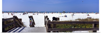 Tourists on the beach, Lido Beach, Lido Key, Sarasota, Florida