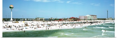 Tourists on the beach Pensacola Escambia County Florida