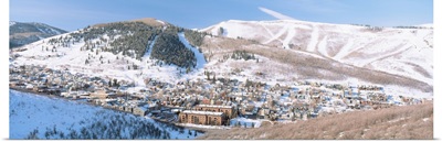Town in a mountain valley, Park City, Utah
