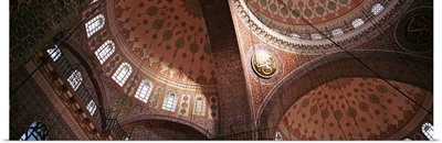 Turkey, Istanbul, Suleyman Mosque, interior domes