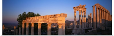 Turkey, Pergamum, temple ruins