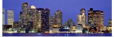 US, Massachusetts , Boston, skyline night