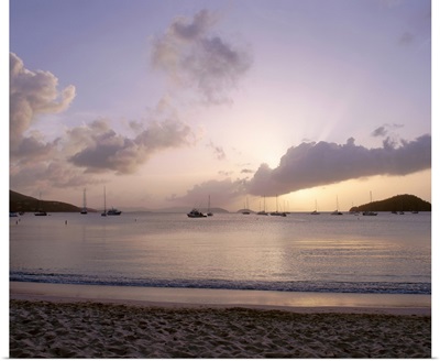 US Virgin Islands, St. John, Virgin Islands National Park, Francis Bay, Boats in the sea