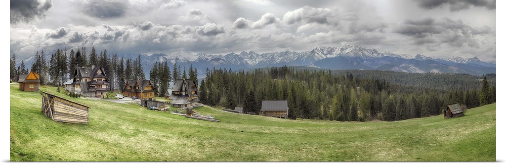 View of a small village, Tatra Mountains, Kuznice, Poland