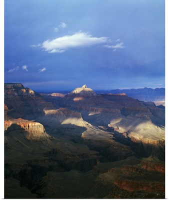 View of Grand Canyon from Shoshone Point, storm cloud shadows, south rim, Grand Canyon National Park, Arizona