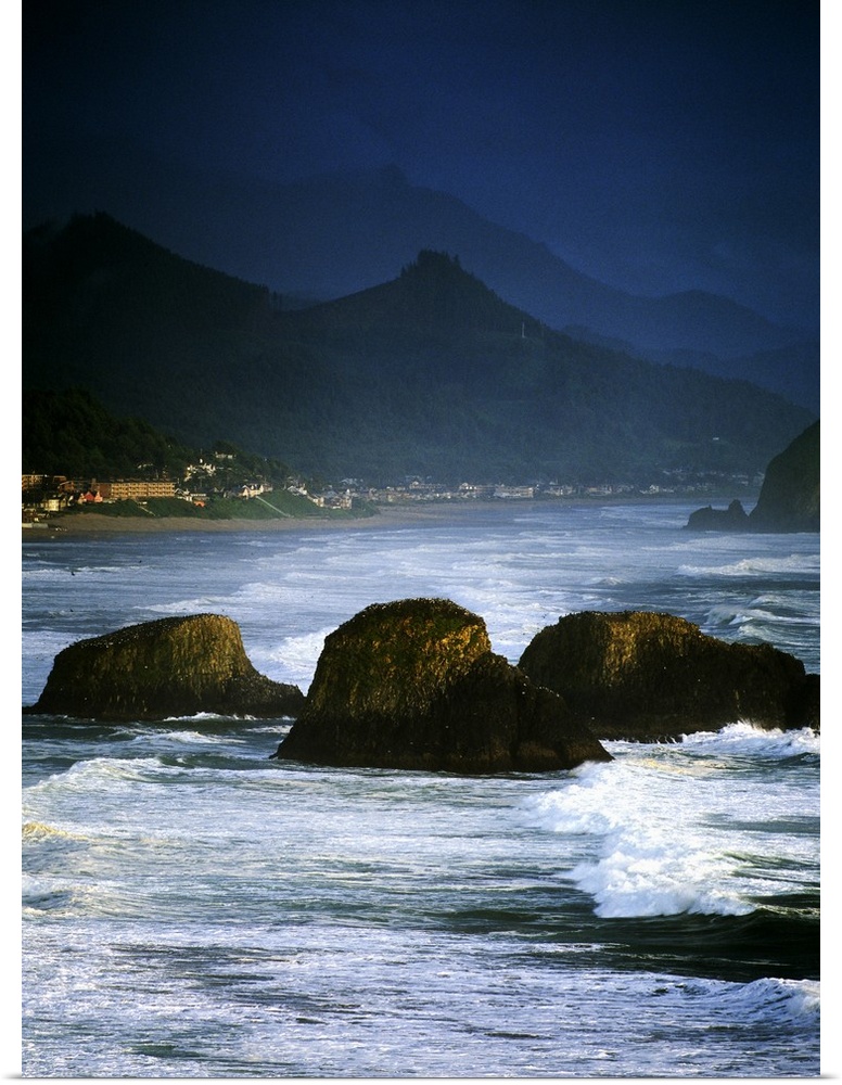 View Of Storm Over Cannon Beach From Ecola State Park