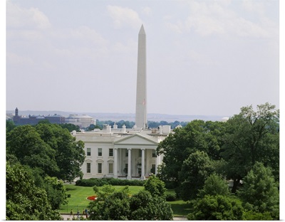 View of the White House and Washington Monument, Washington DC
