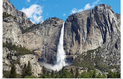 View of Yosemite Falls in Spring, Yosemite National Park, California