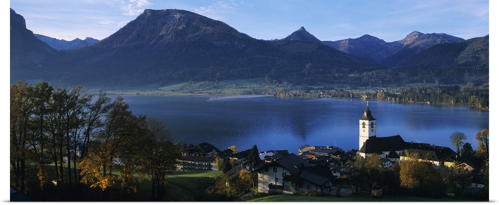 Village at the lakeside, Wolfgangsee, Salzkammergut, Austria