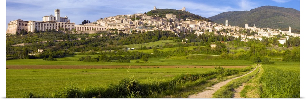 Village on a hill Assisi Perugia Province Umbria Italy
