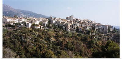 Village on a hill, Tourettes-Sur-Loup, Alpes-Maritimes, Provence-Alpes-Cote d'Azur, France