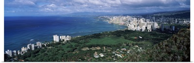Waikiki fr Diamond Head Honolulu Oahu HI USA
