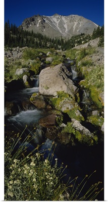Water flowing through rocks, Lost Creek, Lassen Volcanic National Park, California