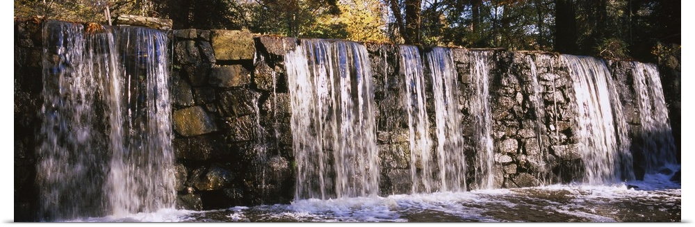 Waterfall in a forest, Cedarock Park, Alamance County, North Carolina