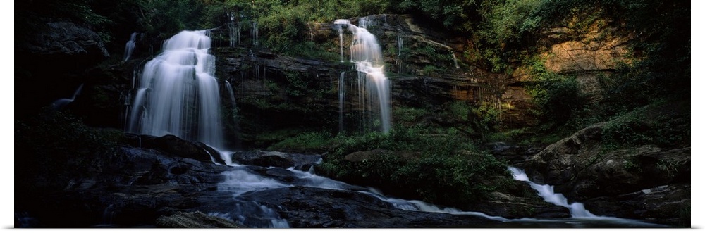Waterfall in a forest, Long Creek Falls, Chattooga River, South Carolina
