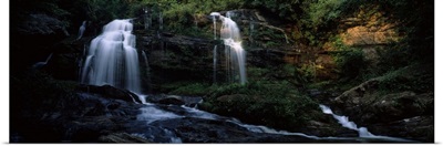 Waterfall in a forest, Long Creek Falls, Chattooga River, South Carolina