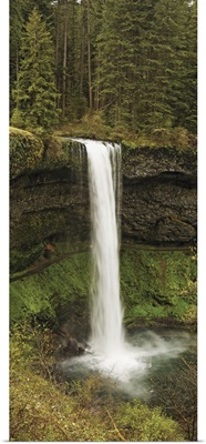 Waterfall in a forest, South Falls, Silver Falls State Park, Oregon