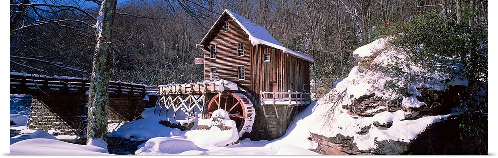 Watermill in a forest, Glade Creek Grist Mill, Babcock State Park, Fayette County, West Virginia,