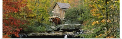 Watermill in a forest, Glade Creek Grist Mill, Babcock State Park, West Virginia