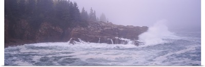 Waves breaking against rocks, Monument Cove, Mount Desert Island, Acadia National Park, Maine
