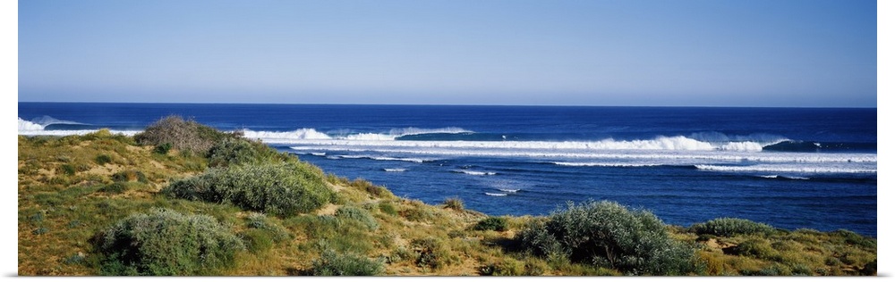 Waves breaking on the beach, Western Australia, Australia